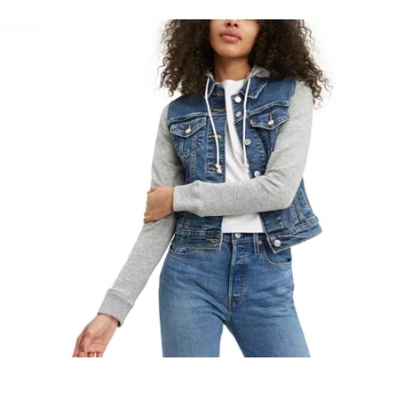 Levi's denim sweatshirt jacket (NWOT) - Picture 2 of 8